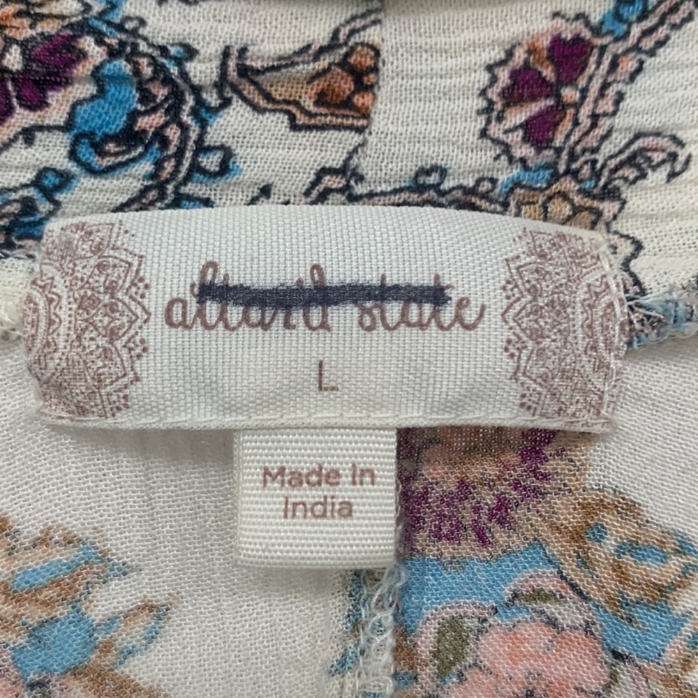 Altar’d State Boho Country Kimono‎ CoverUp Multi Color Size L - Picture 9 of 11